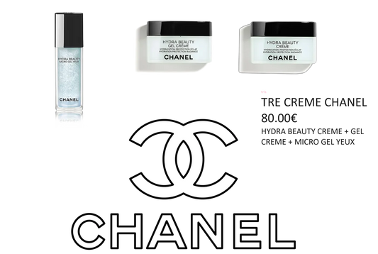 TRIS CREME CHANEL - HYDRA BEAUTY CREME 50G + GEL CREME 50G + GEL YEUX 15ML in Stile HYDRA BEAUTY CREME 50G GEL CREME 50G GEL YEUX 15ML nu